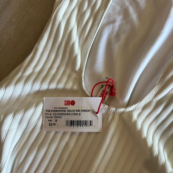 Solid & Striped THE ANNEMARIE- SOLID RIB CREAM swimsuit size s - Picture 5 of 9